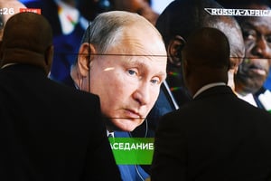À Sotchi, le président russe Vladimir Poutine a enchaîné réunions plénières et rencontres bilatérales (image d’illustration). © Grigory Sysoev/Sputnik/AFP