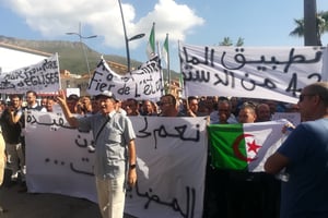 Une manifestation de chrétiens à Béjaïa, mercredi 16 octobre 2019. © DR