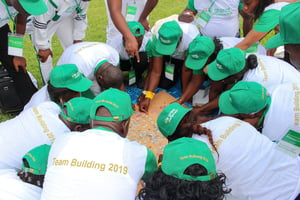 Journée « team building » à Jacqueville Songhon, le 28 octobre 2019, en amont du changement de nom © BPCI