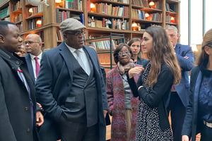 Félix Tshisekedi lors d’une visite de la Station F, un campus de start-up situé à Paris, le 13 novembre 2019. © DR / présidence RDC.