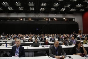 Les travaux d’ouverture de la COP 25, mardi 3 décembre 2019 à Madrid. © Manu Fernandez/AP/SIPA