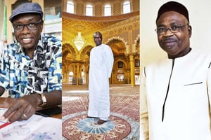Les architectes Mbacké Niang, Maissa Diodio Touré et Alioune Sow. © Photomontage. Photos : Youri Lenquete pour JA