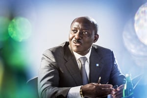 Henri-Claude Oyima, fondateur du Groupe BGFI Bank. © Eric Larrayadieu pour JA