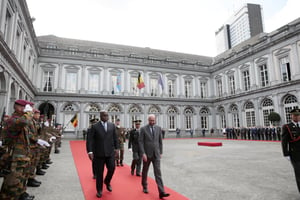 Le Premier ministre belge Charles Michel et le président congolais Félix Tshisekedi, le 17 septembre 2019 à Bruxelles. © Virginia Mayo/AP/SIPA