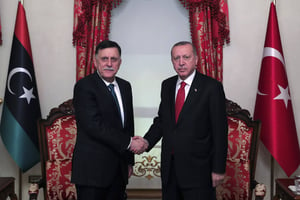 Fayez al Sarraj et Recep Tayyip Erdogan, le 27 novembre 2019 à Istanbul. © /AP/SIPA