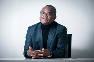 Victor Topanou, ancien ministre béninois de la Justice, à Paris, en décembre 2019. © Vincent Fournier/JA