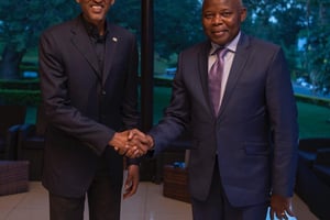 Paul Kagame et Vital Kamerhe, en mars 2019. © Présidence RDC