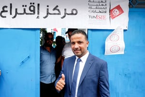 Seifeddine Makhlouf, président du parti Al Karama, le 6 octobre 2019 à Tunis. © Nicolas Fauqué