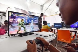 À Abidjan, au Festival de l’électronique et du jeu vidéo. © Sia KAMBOU/AFP