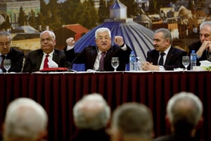 Mahmoud Abbas prend la parole à Ramallah, le 22 janvier 2020. © Majdi Mohammed/AP/SIPA