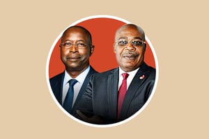 Le Gabonais César Ekomie-Afene (à gauche) dispute au Camerounais Théophile Gérard Moulong (à droite) la présidence de la Fédération des sociétés d’assurances de droit national africaines.