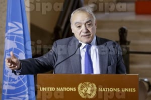 L’envoyé spécial de l’ONU en Libye, Ghassan Salamé, le 18 février 2019 à Genève. © Salvatore Di Nolfi/AP/SIPA