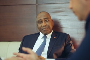 Amadou Gon Coulibaly, Premier ministre de Cöte d’Ivoire, en 2017 à Abidjan (archives). © Issam Zejly pour Jeune Afrique