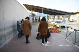 Au poste frontière de Tarajal à Ceuta, vendredi 13 mars 2020. © Antonio Sempera/AP/Sipa