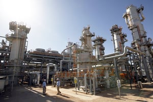 L’entreprise pétrolière et gazière algérienne Sonatrach. © Adam Berry/Bloomberg via Getty Images