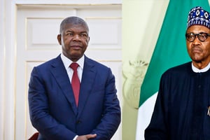 Le président angolais, Joao Lourenco, et le président nigérian, Muhammadu Buhari. © AFP/Reuters