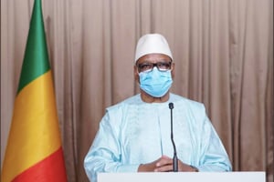 Le président IBK lors de son son message du 10 avril 2020. © Présidence malienne/Twitter