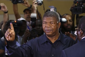 Joao Lourenço, alors ministre de la Défense et candidat, lors de la présidentielle angolaise, en août 2017. © Bruno Fonseca/AP/SIPA fr
