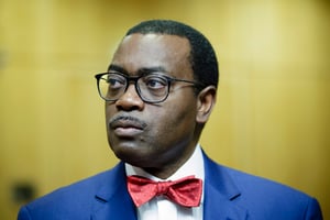 Akinwumi Adesina, président de la Banque africaine de développement, en octobre 2018 à Berlin. © Photo by Inga Kjer/Photothek via Getty Images