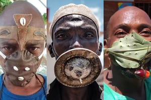 Pour se protéger contre le coronavirus, tous les moyens sont bons, quitte à contourner les règles ou s’amuser un peu. © DR / Capture d’écrans réseaux sociaux/SUMY SADURNI-AFP/ gabonactu.com