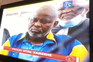 L’ouverture du procès de Vital Kamerhe, lundi 11 mai, a été retransmise sur la RTNC, la chaîne nationale congolaise. © Stanis Bujakera pour JA