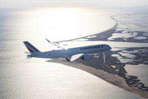 Airbus A350 d’Air France, utilisé notamment pour les dessertes Paris-Dakar-Paris. © Airbus SAS