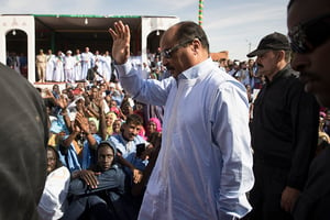 L’ex-président mauritanien Mohamed Ould Abdel Aziz, à Oualata, le 20 septembre 2018. © THOMAS SAMSON / AFP