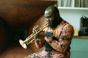 Le trompettiste nigérian Etuk Ubong © Elaine Groenestein