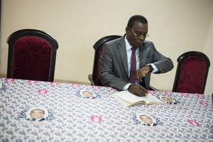 Pascal Affi N’Guessan, à Abidjan en mars 2016 (archives). © Corentin Fohlen/ Divergence pour JA