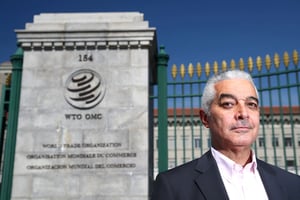 Abdel Hamid Mamdouh, candidat à la direction de l’OMC, en juin 2020, à Genève. © Denis Balibouse/Reuters