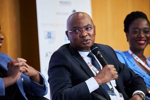Charles Denis Kouassi est le directeur général de la  Caisse nationale de prévoyance sociale (CNPS), en Côte d’Ivoire. © Bruno Levy pour JA