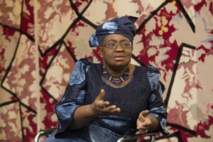 Ngozi Okonjo-Iweala, alors ministre de l’Économie et des Finances, au Forum sur le partenariat entre l’Afrique et la France, à Bercy le 6 février 2015. © Bruno Levy pour JA