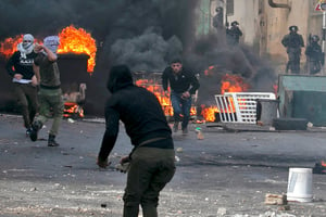 Scène de heurts entre Palestiniens et l’armée israélienne, le 7 février 2020 à Jénine. © JAAFAR ASHTIYEH/AFP