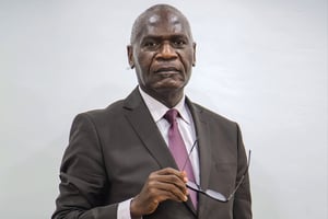 Dieudonné Bantsimba, maire de Brazzaville, à Brazza le 25 juin 2020. © Baudouin MOUANDA pour JA