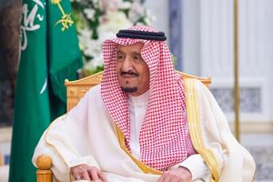 Le roi Salman, en mars 2020. © BANDAR AL-JALOUD/AFP