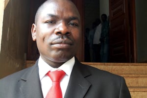 Le Camerounais Amougou Belinga, patron du groupe de presse l’Anecdote.. © Jean-Pierre Kepseu/PANAPRESS/MAXPPP