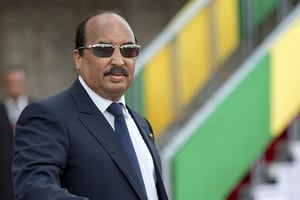 L’ancien président de la Mauritanie, Mohamed Ould Abdelaziz, à Nouakchott en 2014. (Archives) © Agron Dragaj/ZUMA/REA