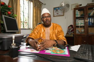 Ousmane Kaba, à Conakry, en 2016, lorsqu’il était président de la Commission de l’Economie et des Finances. © Youri Lenquette pour JA