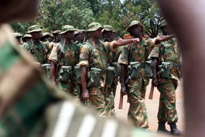 Des soldats zambiens paradent lors d’un défilé militaire à Lusaka, en 2007 (archives). © REUTERS/Mackson Wasamunu