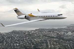 Le jet Bombardier global 6000, du même modèle que celui bloqué par la justice canadienne (Capture video promotionnelle)