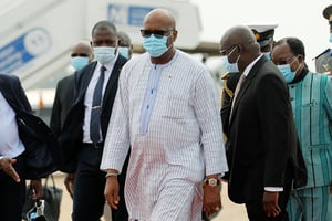 Roch Marc Christian Kaboré, à Accra, le 15 septembre 2020. © Francis Kokoroko / REUTERS