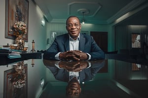 Pascal Affi N’guessan, à son domicile d’Abidjan, le 13 septembre 2019. © Issam Zelji pour JA