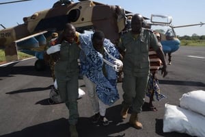 Un civil évacué de Farabougou vers Ségou, le 22 octobre 2020. © DR / FAMa