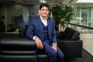 Shameel Joosub, directeur général de Vodacom Group Ltd, en mai 2016. © Waldo Swiegers/Bloomberg via Getty Images