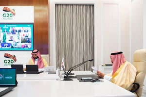 Mohamed Ben Salman lors de l’ouverture du G20 virtuel à Riyadh, le 22 novembre 2020 © REUTERS