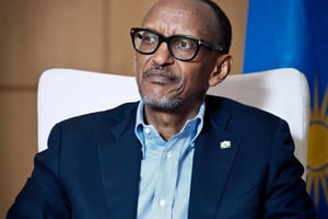 Le président rwandais Paul Kagame, lors d’une interview accordée a Jeune Afrique. A Kigali, le 23 mars 2019 © Vincent Fournier/JA