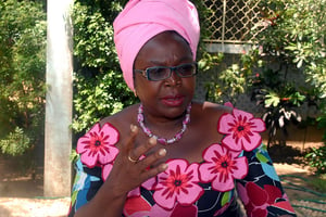 La secrétaire générale de CDPA, Brigitte Kafui Adjamagbo-Johnson, en 2010, à Lomé © Ange Obafemi/Panapress/MAXPPP