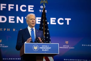 Le président élu, Joe Biden, pourrait lever le blocage américain à une nouvelle émission de DTS. © KRISTON JAE BETHEL/NYT/REDUX-REA