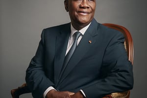 Interview du Président Alassane Ouattara, Abidjan le 9 mars 2020. © Issam Zejly pour JA