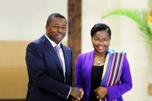 Le président Faure Gnassingbé et sa Première ministre. © PIMENT